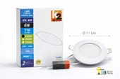 6W Yuvarlak LED Panel Gün Işığı 6500K thumbnail 1