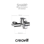 Sharp Banyo Armatürü Krom thumbnail 2