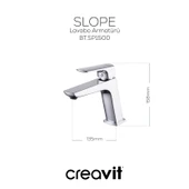 Slope Lavabo Armatürü Krom thumbnail 2