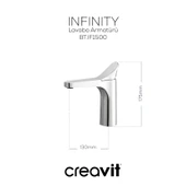 Infinity Lavabo Armatürü Krom thumbnail 2