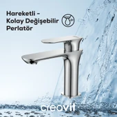 Pure Lavabo Armatürü Krom thumbnail 3