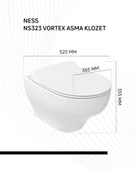 Ness Vortex Asma Klozet ve Kapak Seti thumbnail 5