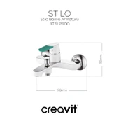 Creavit Stilo Banyo Armatürü Krom thumbnail 2