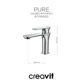 Pure Lavabo Armatürü Krom thumbnail 2