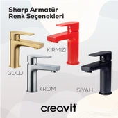 Sharp Lavabo Armatürü Altın thumbnail 3
