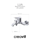 Lua Banyo Armatürü Krom thumbnail 2