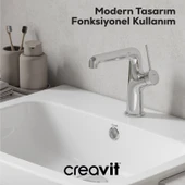 Flow Lavabo Armatürü Krom thumbnail 3