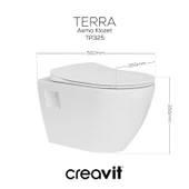Terra Asma Klozet Gömme Rezervuarlı Set thumbnail 2
