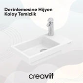 Elmas Lavabo 45 cm Beyaz thumbnail 4