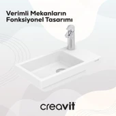 Elmas Lavabo 45 cm Beyaz thumbnail 3