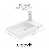 Elmas Lavabo 45 cm Beyaz thumbnail 1