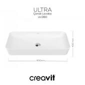 Ultra Dikdörtgen Çanak Lavabo 80cm Beyaz thumbnail 3