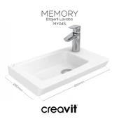 Memory Etajerli Lavabo 45 cm Beyaz thumbnail 4