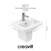Creavit Key Yarım Ayak Beyaz thumbnail 3