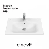 Eksen Etajerli Lavabo 65 cm Beyaz thumbnail 2