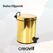 Çöp Kovası 12 Lt (Pedallı) Altın thumbnail 6