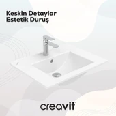 Su Etajerli Lavabo 60 cm Beyaz thumbnail 3