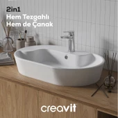 Topic Tezgah Üzeri Çanak Lavabo 70cm Beyaz thumbnail 3