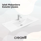 Su Etajerli Lavabo 100cm Beyaz thumbnail 5