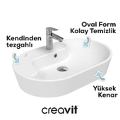 Topic Tezgah Üzeri Çanak Lavabo 70cm Beyaz thumbnail 5