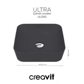 Ultra Kare Çanak Lavabo 40cm Mat Antrasit thumbnail 4