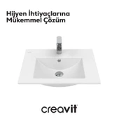 Su Etajerli Lavabo 60 cm Beyaz thumbnail 2
