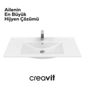 Su Etajerli Lavabo 100cm Beyaz thumbnail 2