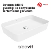 Loop Dikdörtgen Çanak Lavabo 40x60cm Beyaz thumbnail 3