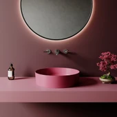 Loop Yuvarlak Masa Üstü Çanak Lavabo Ø45 cm Extra Sakura thumbnail 2