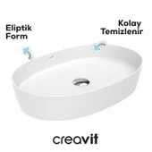 Loop Oval Çanak Lavabo 40x60 cm Beyaz thumbnail 2