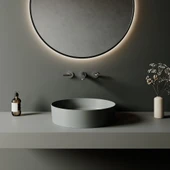 Loop Yuvarlak Masa Üstü Çanak Lavabo Ø45 cm Extra Cool Grey thumbnail 2
