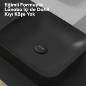 Ultra Kare Çanak Lavabo 40cm Mat Antrasit thumbnail 5