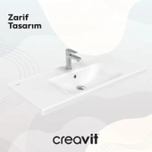 Eksen Etajerli Lavabo 100 cm Beyaz thumbnail 3