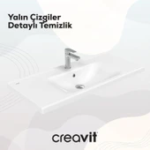 Eksen Etajerli Lavabo 100 cm Beyaz thumbnail 5