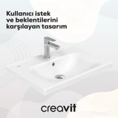 Eksen Etajerli Lavabo 65 cm Beyaz thumbnail 5