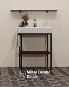 Arya Lavabo Dolabı 70 cm Siyah thumbnail 2