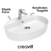 Loop Oval Çanak Lavabo 40x60 cm Beyaz thumbnail 2