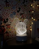 3D Mickey Mouse  Masa Lambası thumbnail 1