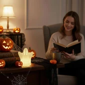 Masaüstü Işıklı Hayalet Helloween Dekor thumbnail 2