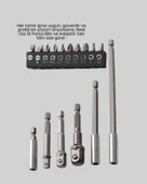 16 Parça Usta İşçilik Bits Takımı Vida Sökme Takma Set thumbnail 4