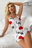Love Desenli Saten thumbnail 3