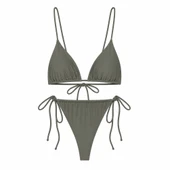 İpli Üçgen Bikini Takımı thumbnail 4