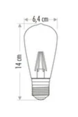 Cata 4 Adet Ct-4350 6w E27 Amber Led Rustik Ampul thumbnail 2