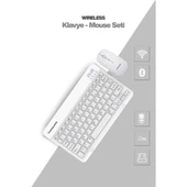 Periboia Beyaz Kablosuz Klavye Ve Mouse Seti thumbnail 1