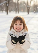 KİTTİ 25240-02 KIZ ÇOCUK ÖRME TRİKO ELDİVEN 9-12 YAŞ thumbnail 3