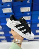 Adidas Campus Beyaz Gazete Baskılı Günlük Spor Ayakkabı thumbnail 3