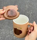 Brown Capybara Temalı Seramik Kupa thumbnail 4