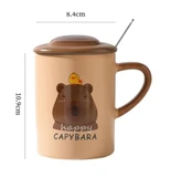 Brown Capybara Temalı Seramik Kupa thumbnail 2