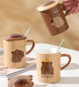 Brown Capybara Temalı Seramik Kupa thumbnail 3