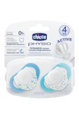 Chicco Physio Silikon Emzik 2'li - 4 Ay+ Mavi thumbnail 2